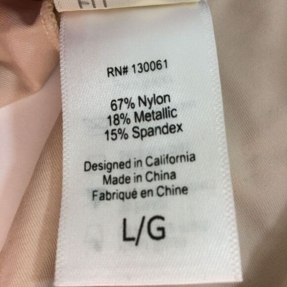 L*Space Lizzie Tie Dye Peach Pink Shimmer Camacho 2 Pc Bikini Top & Bottom Large - Picture 8 of 9